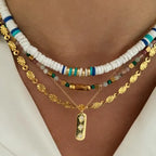 Solskive halskæde 18k forgyldt