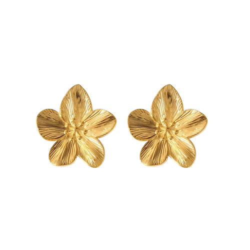 Flora ørering 18k forgyldt