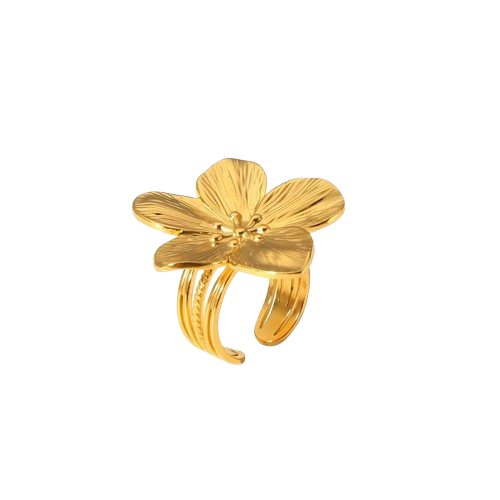 Flora ring 18k forgyldt