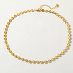 Solskive halskæde 18k forgyldt