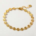 Solskive armbånd 18k forgyldt